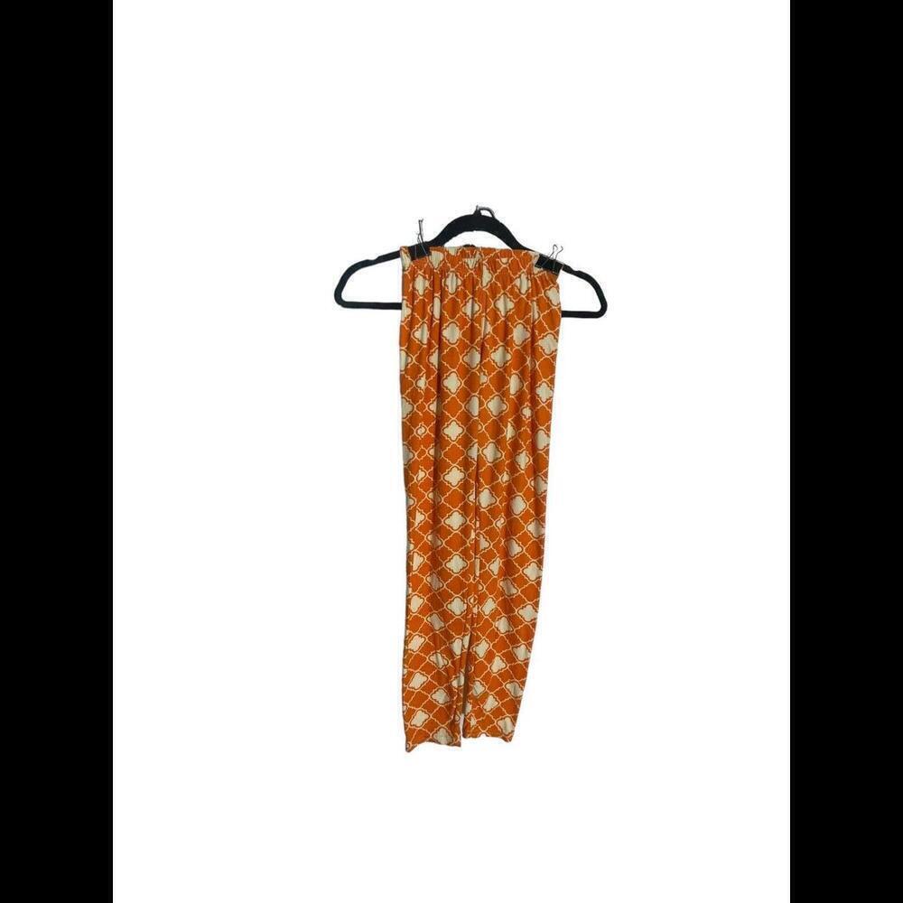 New LuLaRoe Women's Orange And Cream  Leggings Size One Size